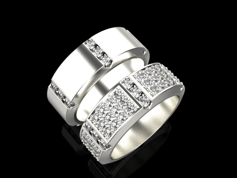 Wedding rings model 828 3D Print Model