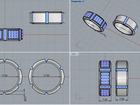 Wedding rings model 828 3D Print Model