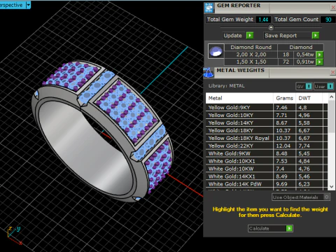 Wedding rings model 828 3D Print Model