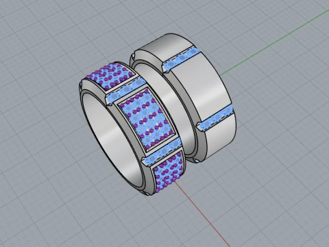 Wedding rings model 828 3D Print Model