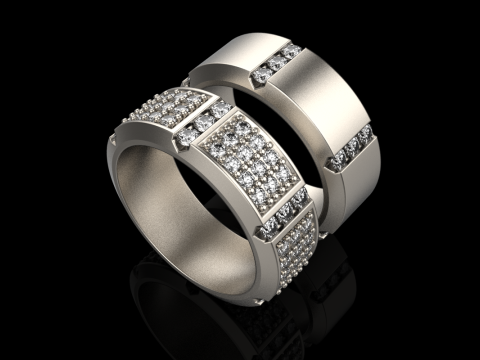 Wedding rings model 828 3D 프린트 모델