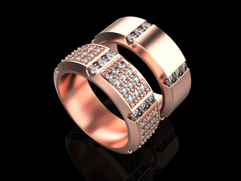 Wedding rings model 828 3D 프린트 모델