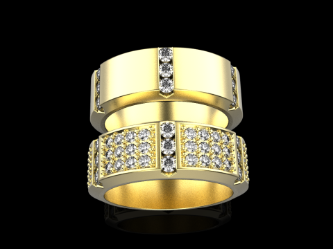 Wedding rings model 828 3D 프린트 모델