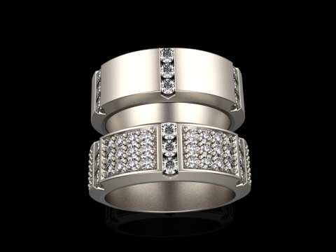 Wedding rings model 828 3D 프린트 모델