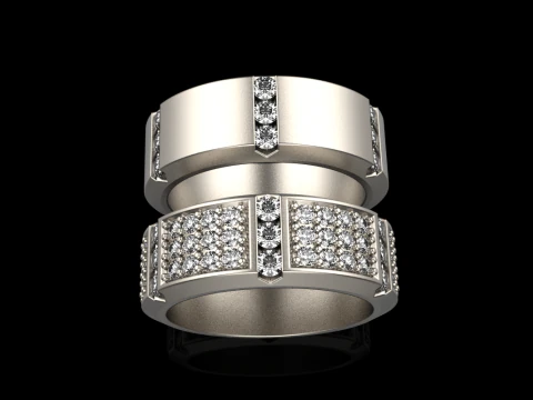 Wedding rings model 828 3D Print Model