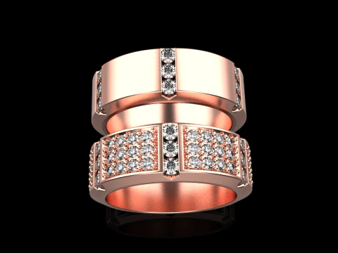 Wedding rings model 828 3D Print Model