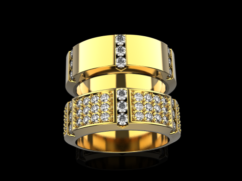 Wedding rings model 828 3D 프린트 모델