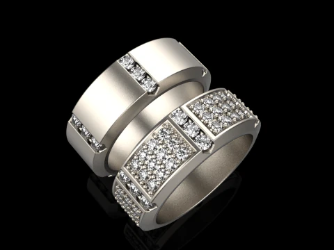 Wedding rings model 828 3D Print Model