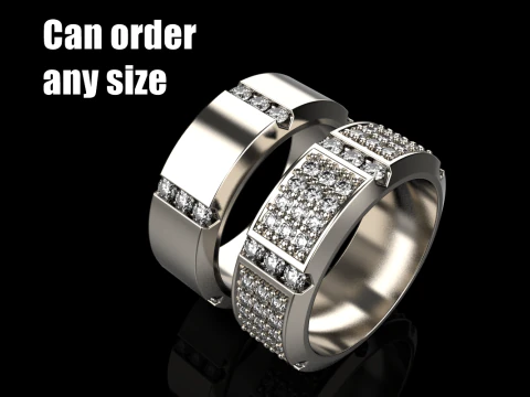 Wedding rings model 828 3D Print Model