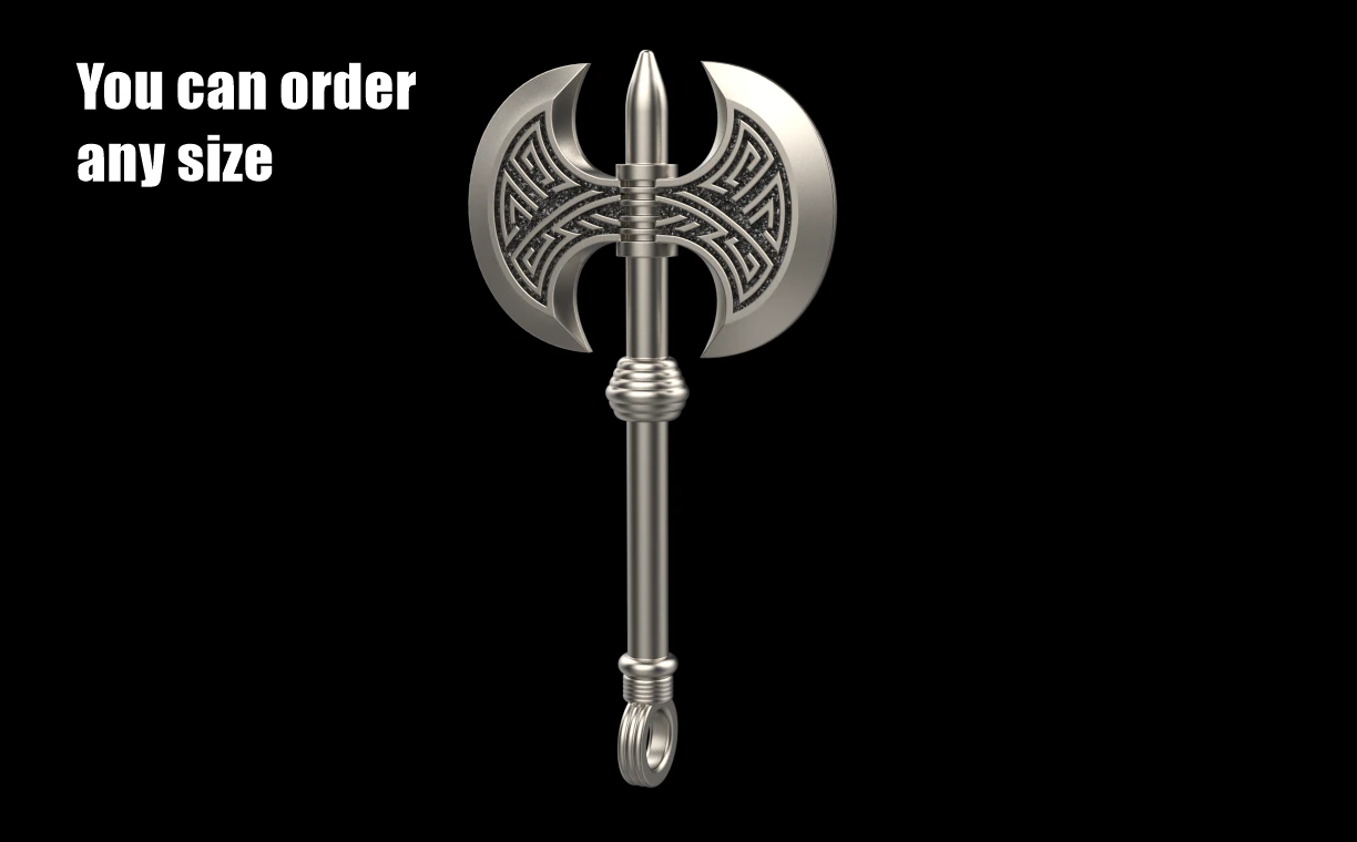 Axe pendant model 827 3D Print Model .c4d .max .obj .3ds .fbx .stl .blend 