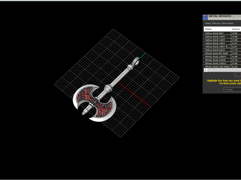 Axe pendant model 827 Modello di stampa 3D