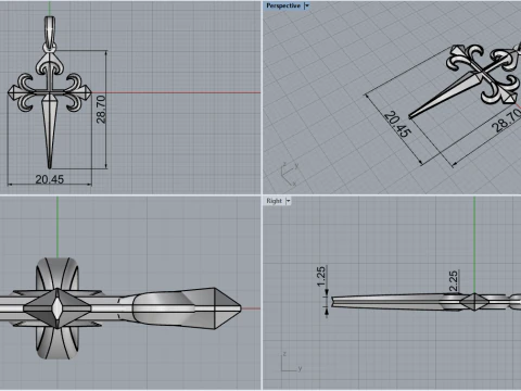 Cross model 826 3D Print Model