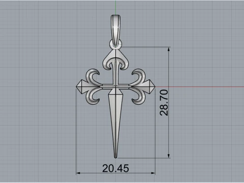 Cross model 826 3D Print Model