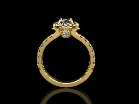 Engagement ring model 825 3D 打印模型