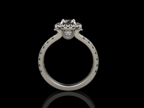Engagement ring model 825 3D Print Model