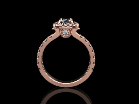 Engagement ring model 825 3D Print Model