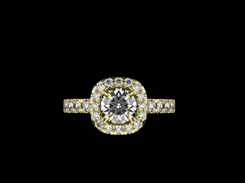 Engagement ring model 825 3D 打印模型