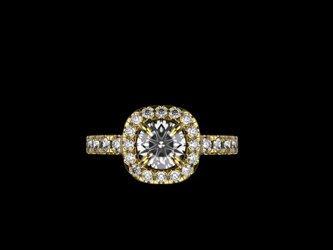 Engagement ring model 825 3D Print Model