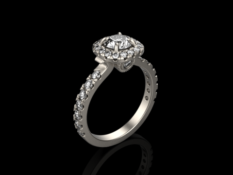 Engagement ring model 825 3D 打印模型