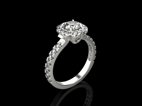 Engagement ring model 825 3D 打印模型