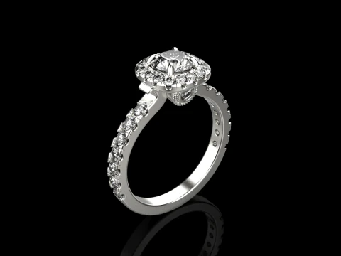 Engagement ring model 825 3D Print Model