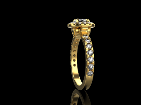 Engagement ring model 825 3D 打印模型