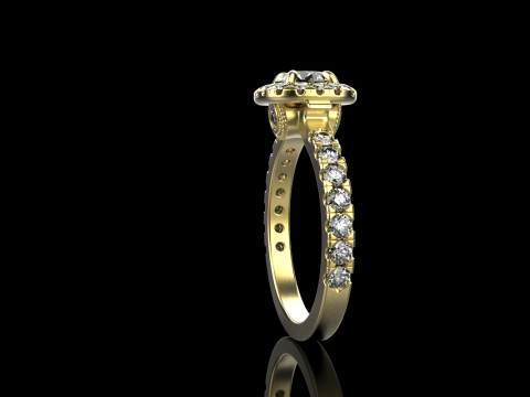 Engagement ring model 825 3D 打印模型