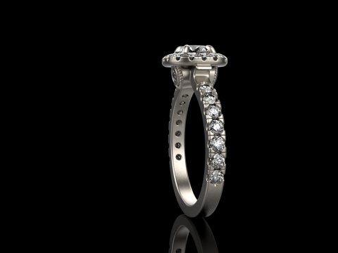 Engagement ring model 825 3D 打印模型