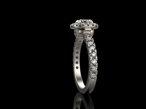 Engagement ring model 825 3D Print Model
