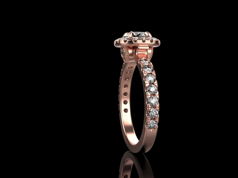 Engagement ring model 825 3D Print Model