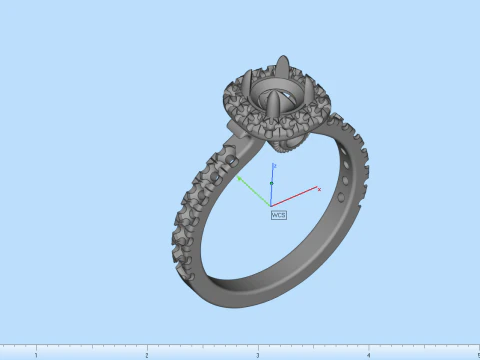 Engagement ring model 825 3D Print Model