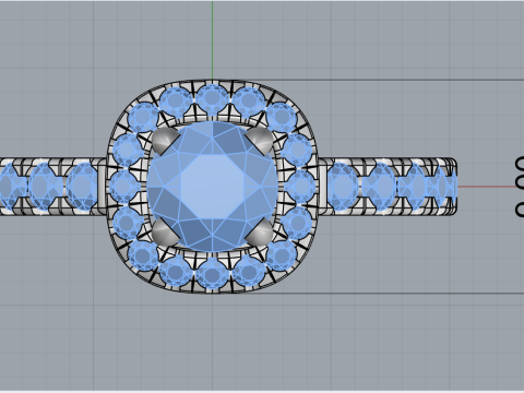 Engagement ring model 825 3D 打印模型