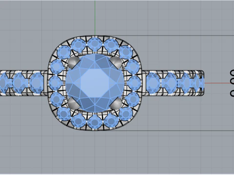 Engagement ring model 825 3D Print Model