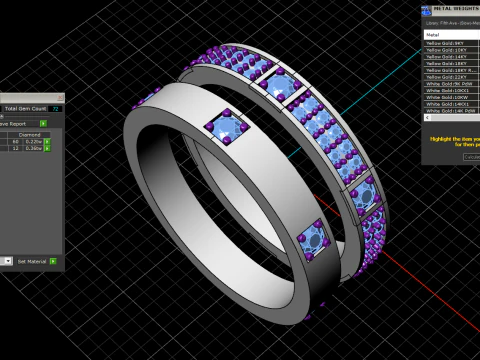 Wedding rings model 824 3D Print Model