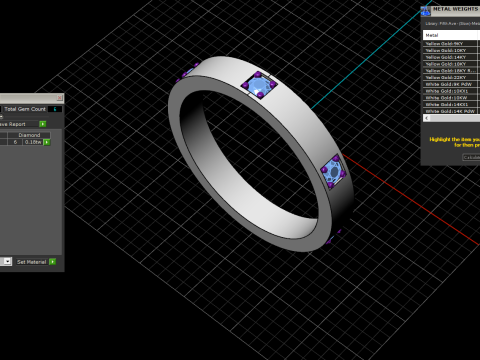 Wedding rings model 824 3D Druckmodell