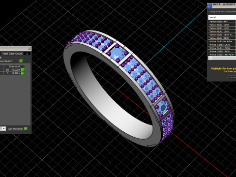 Wedding rings model 824 3D Druckmodell