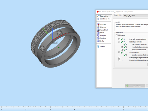 Wedding rings model 824 3D Druckmodell