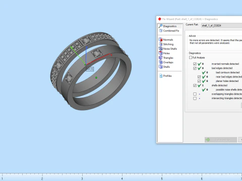 Wedding rings model 824 3D Print Model