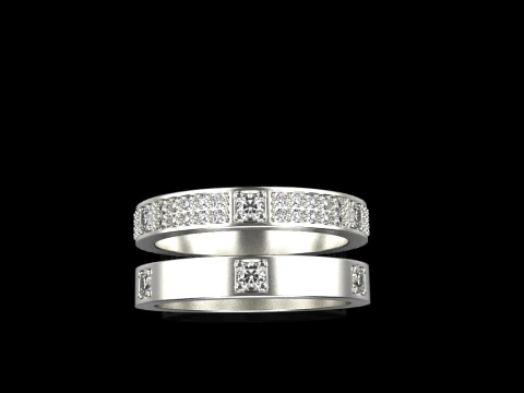 Wedding rings model 824 3D Print Model