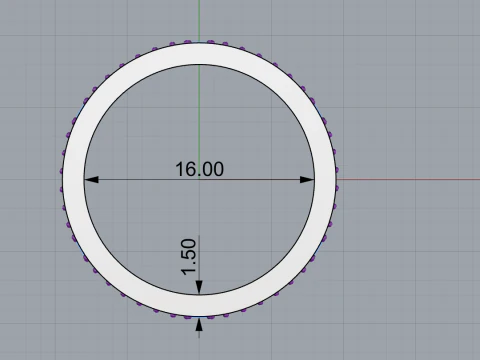 Wedding rings model 824 3D Print Model