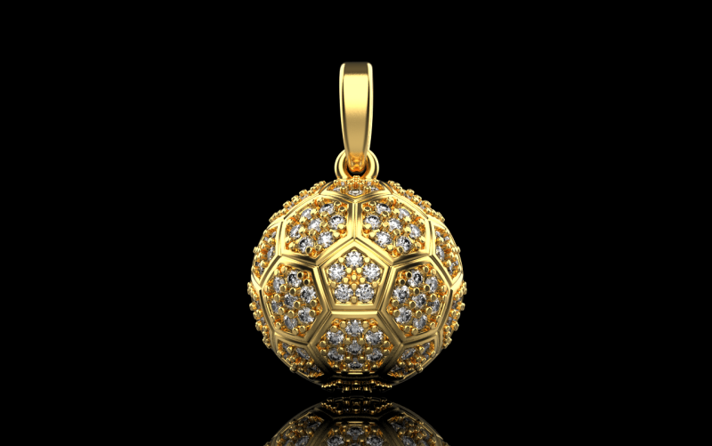 Football ball pendant model 823 3Dプリントモデル .c4d .max .obj .3ds .fbx .stl .blend