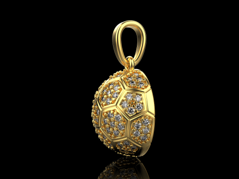 Football ball pendant model 823 3Dプリントモデル