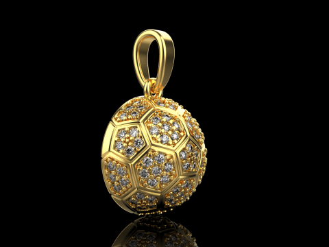 Football ball pendant model 823 3Dプリントモデル