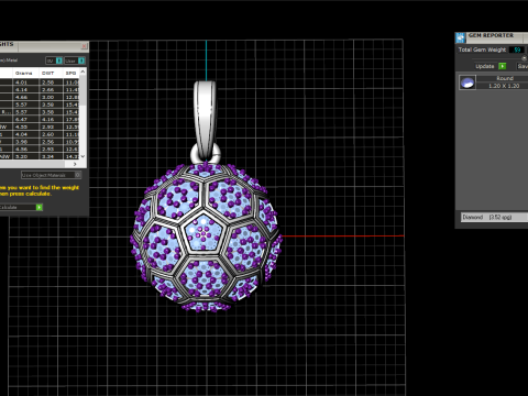 Football ball pendant model 823 3Dプリントモデル