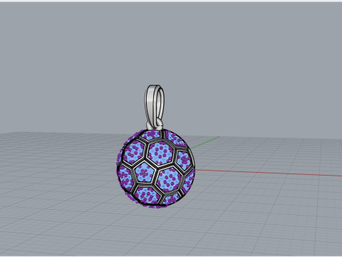 Football ball pendant model 823 3Dプリントモデル