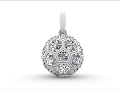 Football ball pendant model 823 3Dプリントモデル