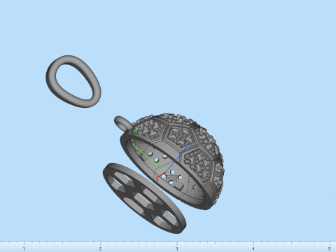 Football ball pendant model 823 3Dプリントモデル