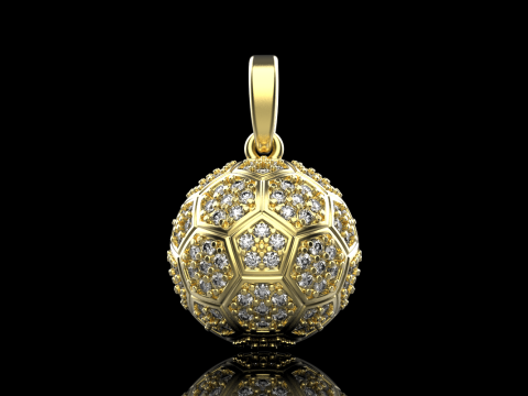 Football ball pendant model 823 3Dプリントモデル