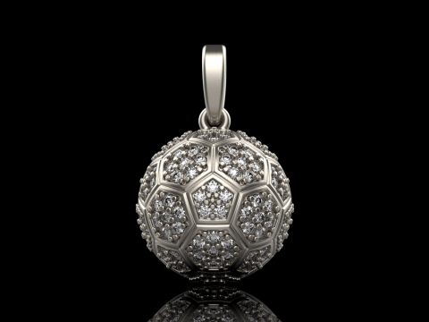 Football ball pendant model 823 3Dプリントモデル