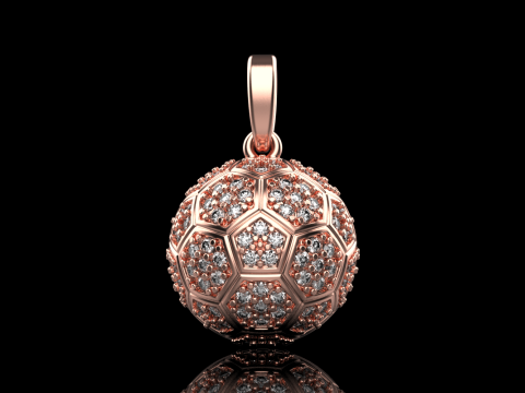 Football ball pendant model 823 3Dプリントモデル